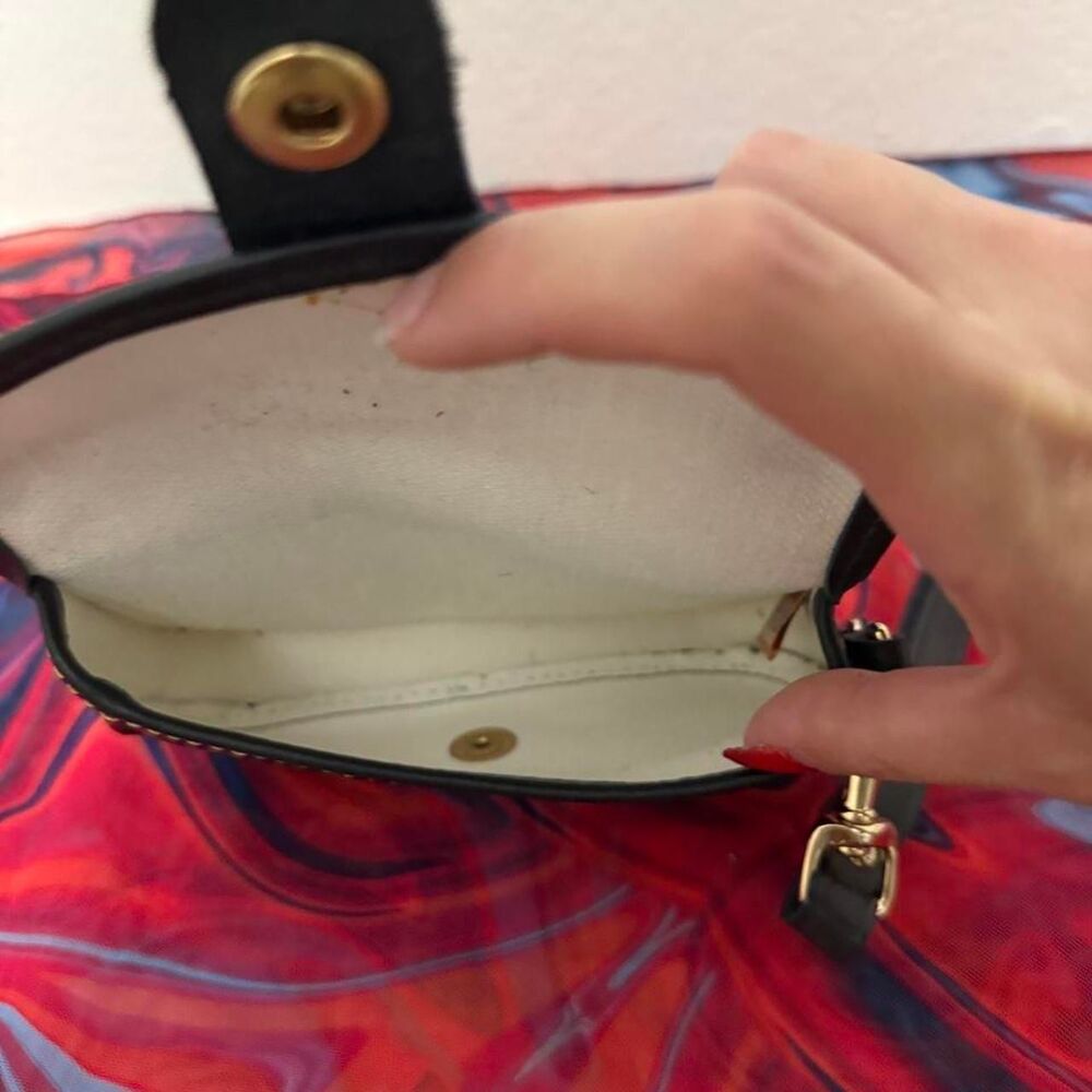 Vintage Dooney & Bourke 1975 Monogram Flap Mini Wristlet Pouch - Picture 4 of 5